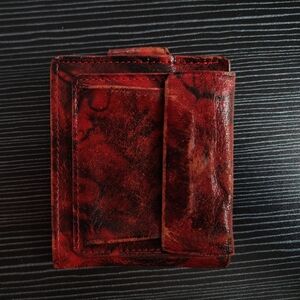 Elegant Red Leather Wallet